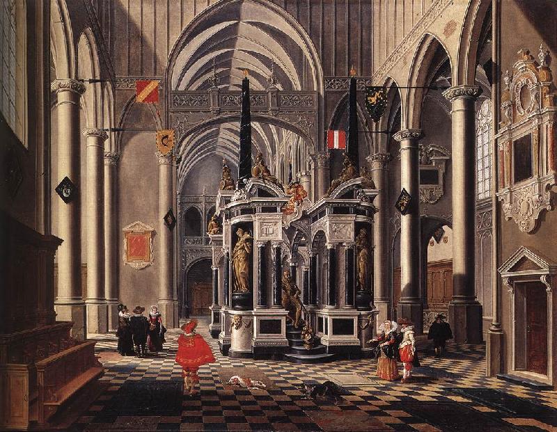 BASSEN, Bartholomeus van The Tomb of William the Silent in an Imaginary Church oil painting picture